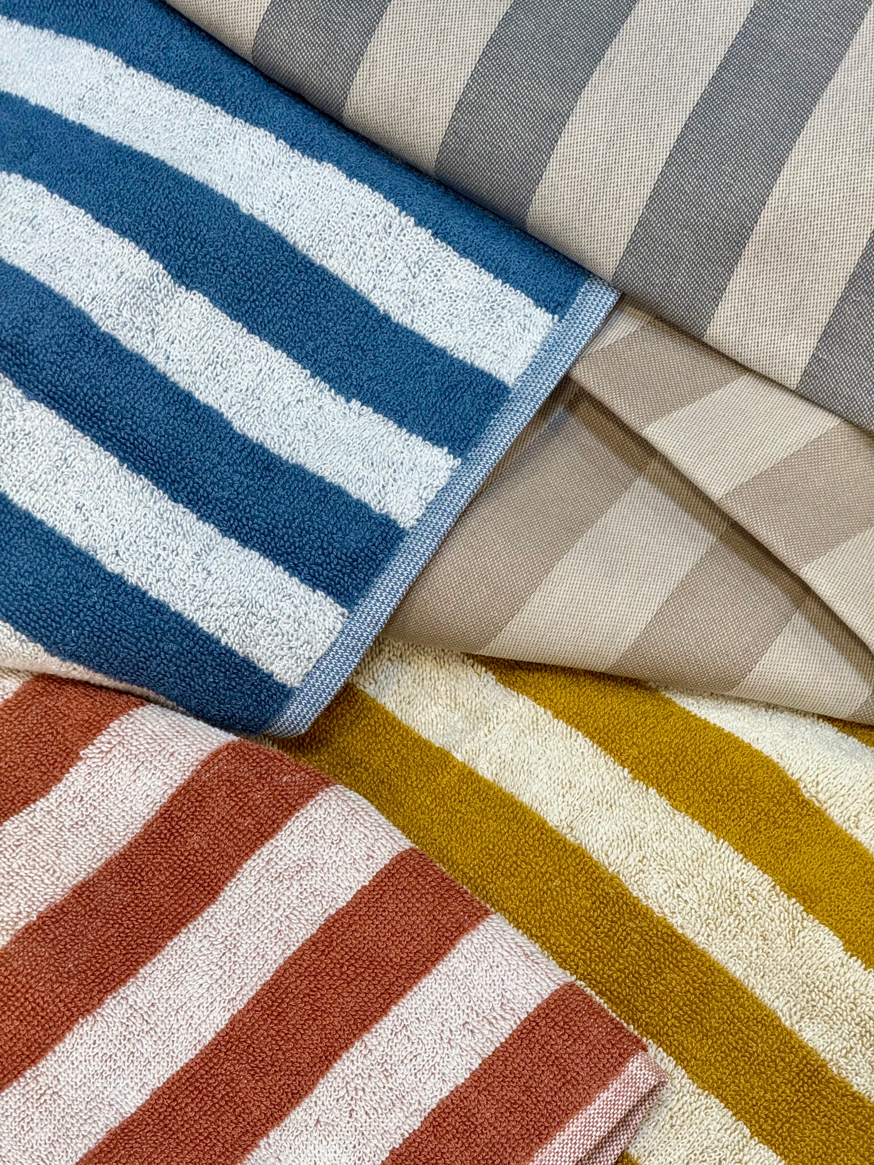 Set Canovacci Tela+Spugna RIGHE Cucina Moreali Tessile Casa