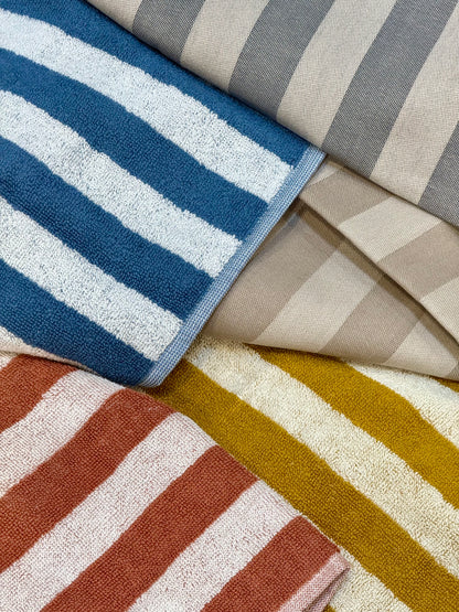 Set Canovacci Tela+Spugna RIGHE Cucina Moreali Tessile Casa