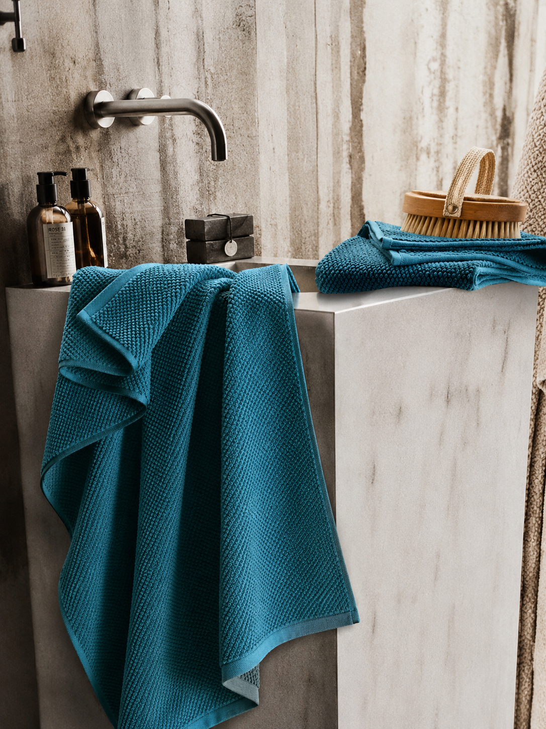 Coppia Asciugamani Jacquard CHICCHI DI RISO