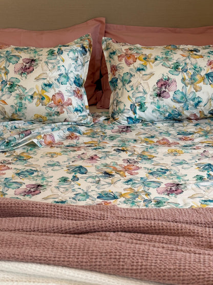 Completo Lenzuola Copriletto Raso Priscilla Letto Galizzi