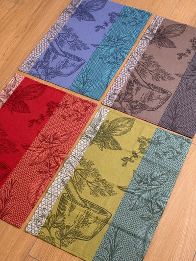 Set Canovacci Tela+Spugna AROMA Cucina Moreali Tessile Casa