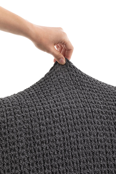 Copridivano Angolare Super-Elastico Soggiorno Belmarti Angolare Piccolo 320-480 cm Antracite