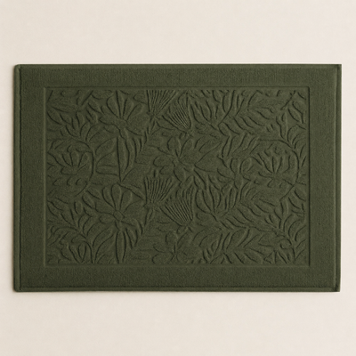 Tappeto Jacquard Tinto Capo FLOWERS Bagno Moreali Tessile Casa 60 x 90 Eden