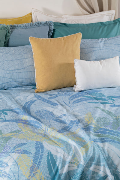 Completo Lenzuola Cotone Stampato LARIZA Letto Riviera