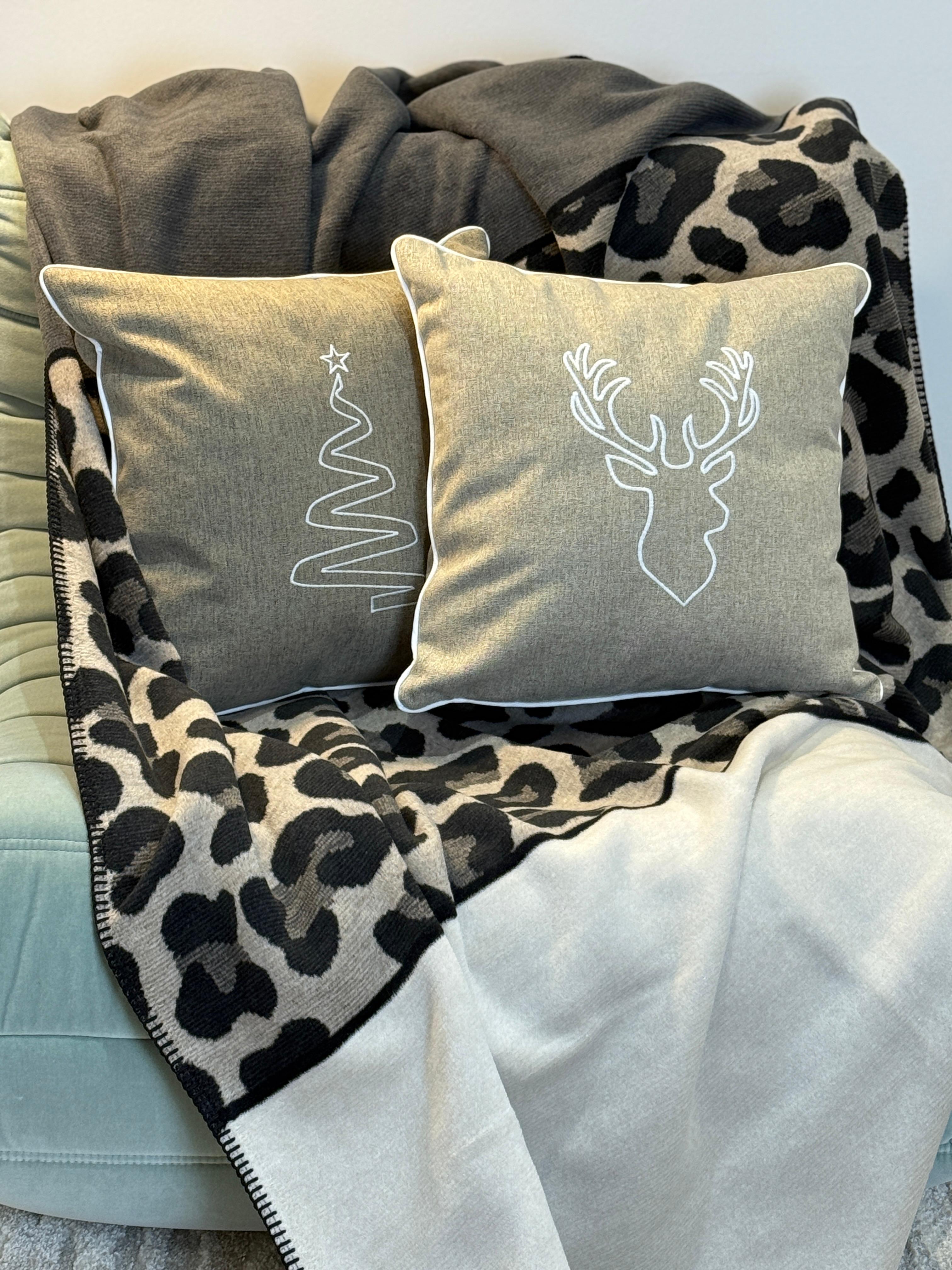 Cuscino Arredo Piping Christmas Tree Soggiorno Moreali Tessile Casa