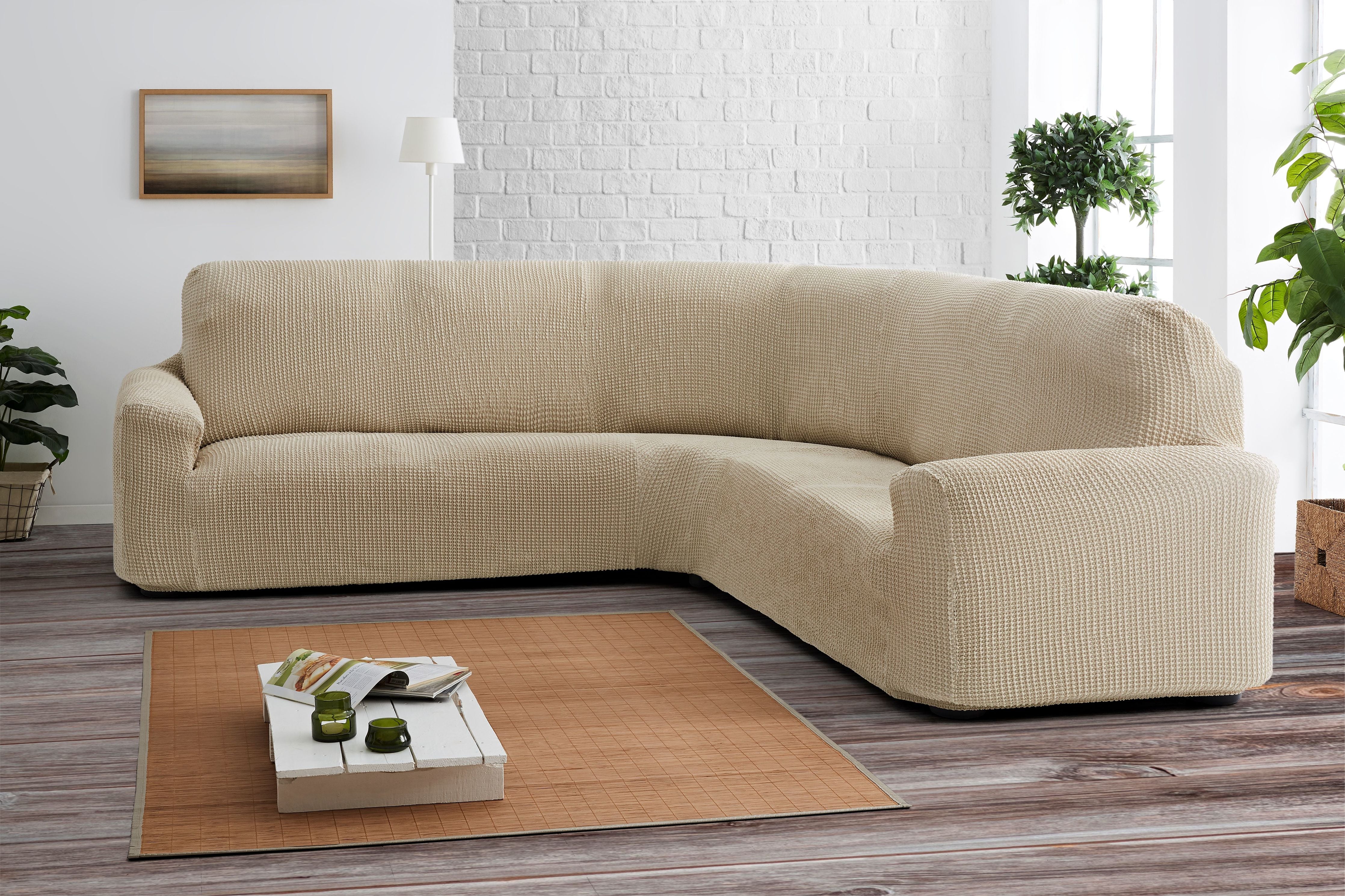 Belmarti Copripoltrona Relax Completo Bali – Multielastico, Colore Avorio C01, 60% Poliestere 35% Cotone