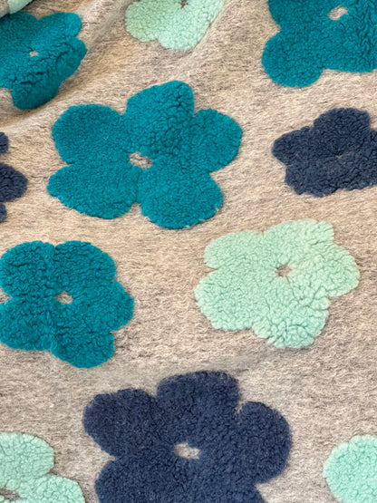 Plaid Lana Cotta Italiana POP ART FLOWERS Soggiorno Moreali Tessile Casa