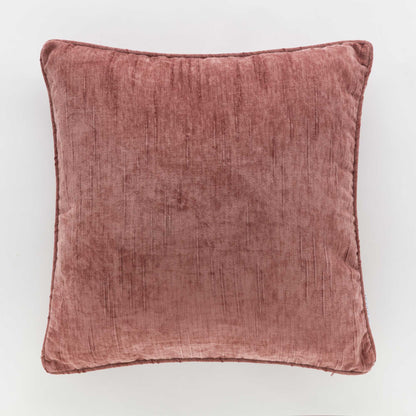 Cuscino Arredo Ciniglia Fiammata Lorey Soggiorno Riviera 50 x 50 Rosa Loto