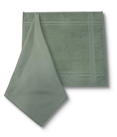 Set Canovacci Tela+Spugna APINO Cucina Moreali Tessile Casa 50 x 50 / 50 x 50 Eucalipto