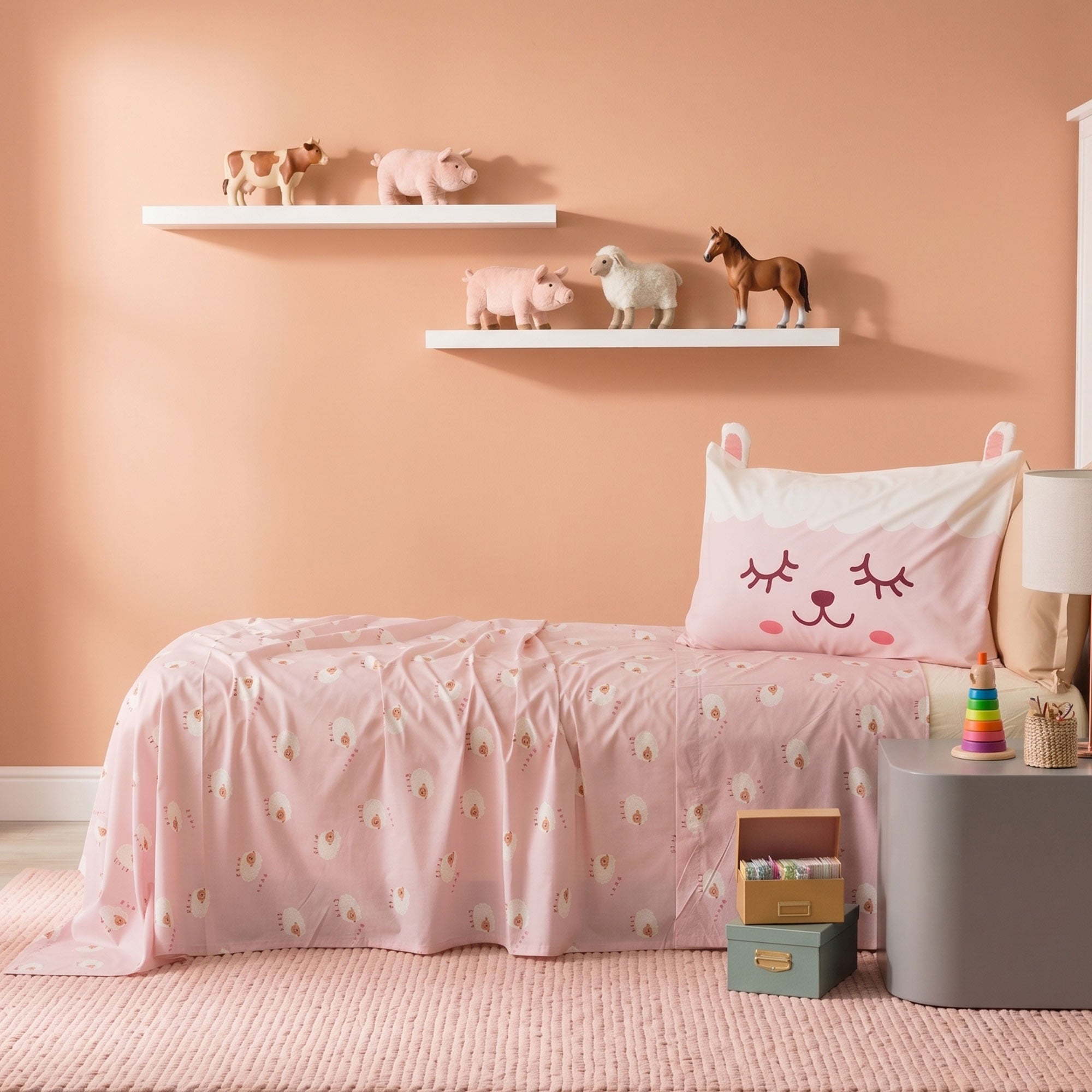 Completo Lenzuola KIDS Percalle Stampato Nina