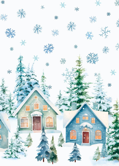 Set 3 Canovacci Twill Cotone Antimacchia WHITE CHRISTMAS Cucina Riviera