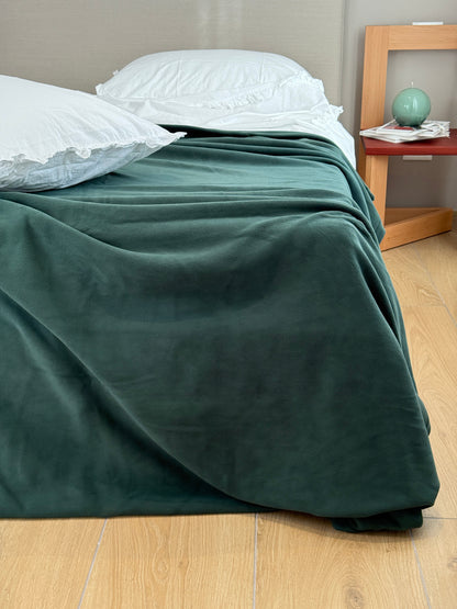 Coperta Pile Battuto ABBRACCIO Soggiorno Moreali Tessile Casa Matrimoniale 250 x 210 Verde Scuro