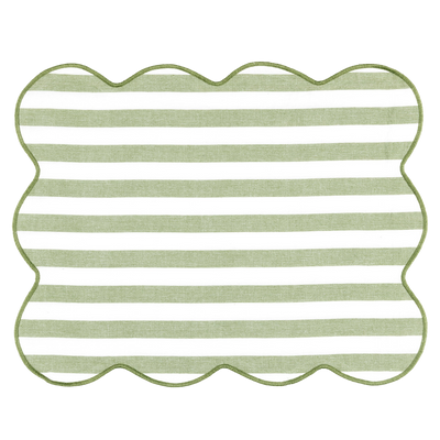 Set 2 Tovagliette EASY STRIPES Cucina Fazzini 35 x 45 Verde