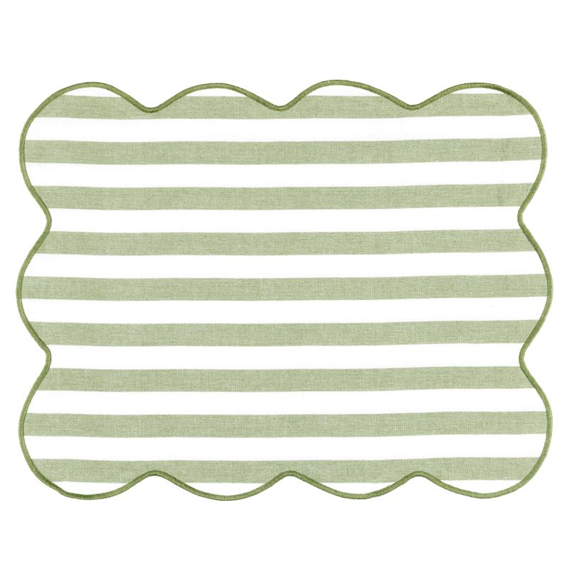 Set 2 Tovagliette EASY STRIPES Cucina Fazzini 35 x 45 Verde