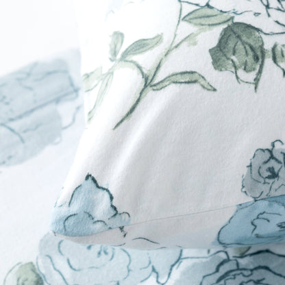 Completo Lenzuola Flanella Cotone Stampato Hermosa Letto Riviera