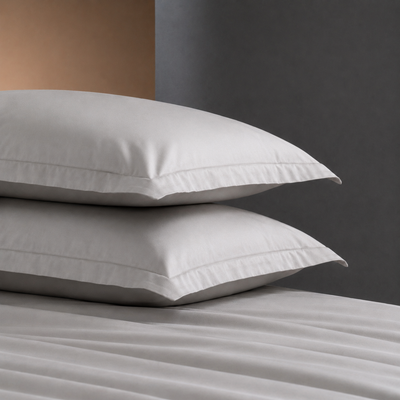 Coppia Federe Cotone Madapolam PAINT Letto Riviera 50 x 80 Grigio Perla