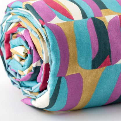 Parure Copripiumino Cotone Stampato Gin Letto Riviera