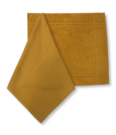 Set Canovacci Tela+Spugna APINO Cucina Moreali Tessile Casa 50 x 50 / 50 x 50 Ocra