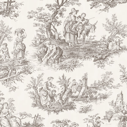 Parure Copripiumino Raso 300TC Stampa Digitale Toile De Jouy Letto Reevèr