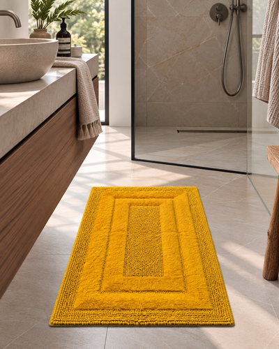 POPUP - Tappeto Bagno Tinta Unita BOURDON Bagno Home Philosophy 65 x 180 Giallo