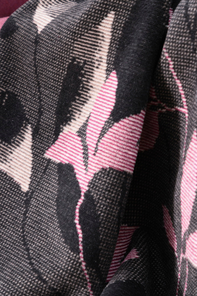 Plaid Caldo Cotone Dark Wine
