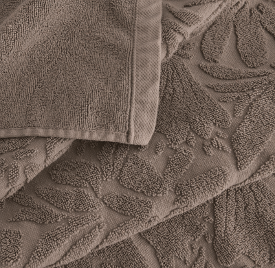 Set Asciugamani Jacquard Tinto Capo FLOWERS Bagno Moreali Tessile Casa