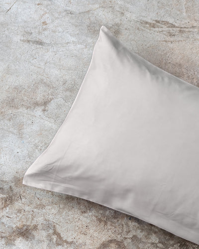 POPUP Federa Tinta Unita Raso di Cotone Letto Moreali Tessile Casa 52 x 82 cm Pietra