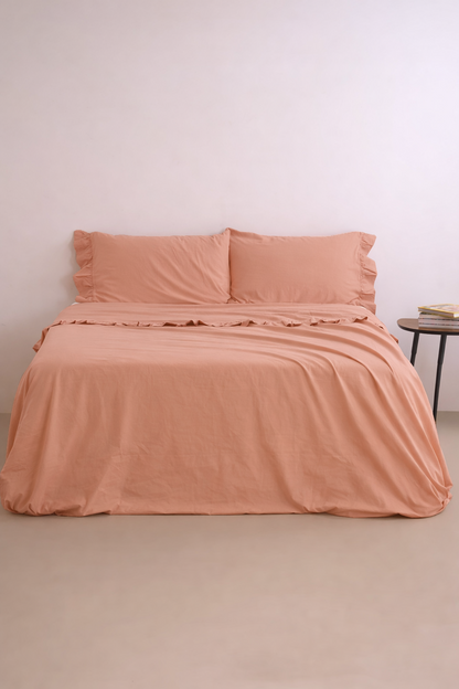 Parure Lenzuola No-Stiro FRAPPA LAB Letto Moreali Tessile Casa Matrimoniale Fard