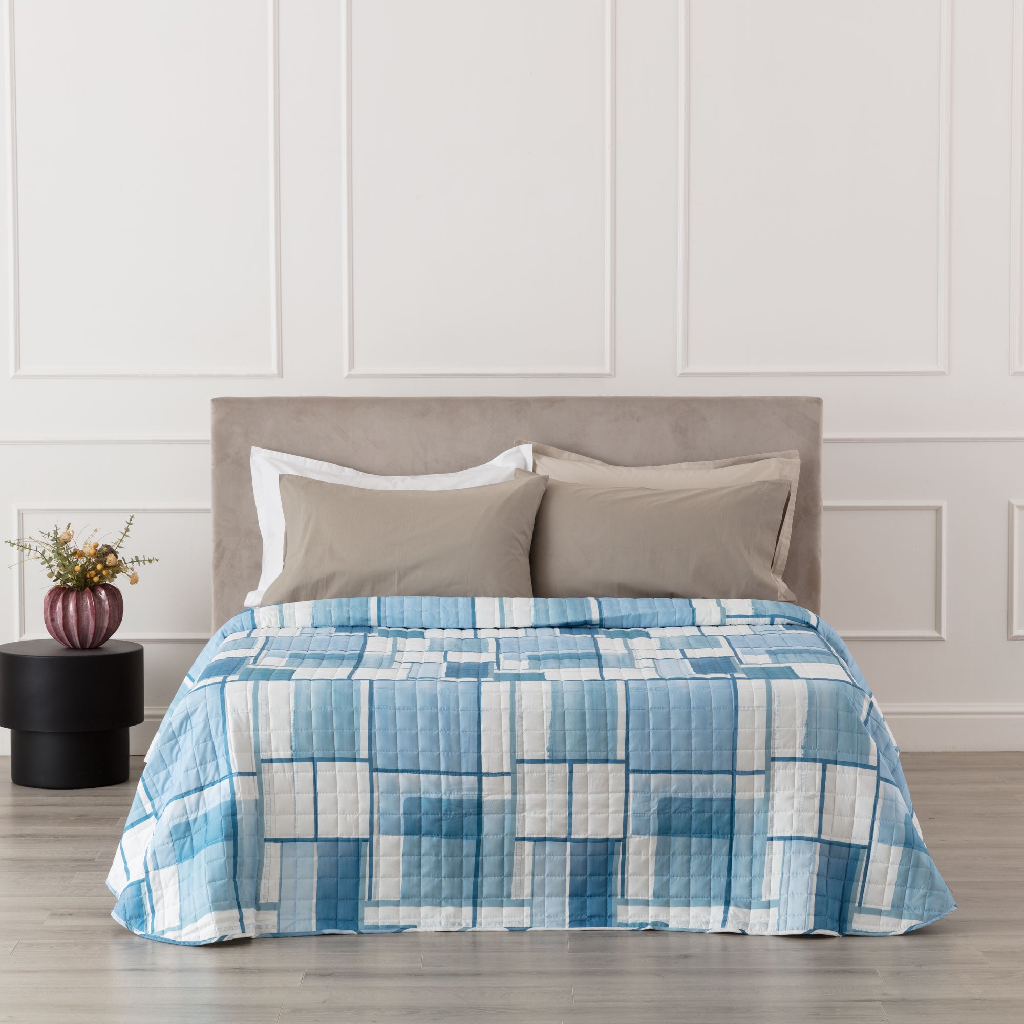 Trapuntino in Microfibra Stampato JURI Letto Riviera Matrimoniale 260 x 260 Oceano