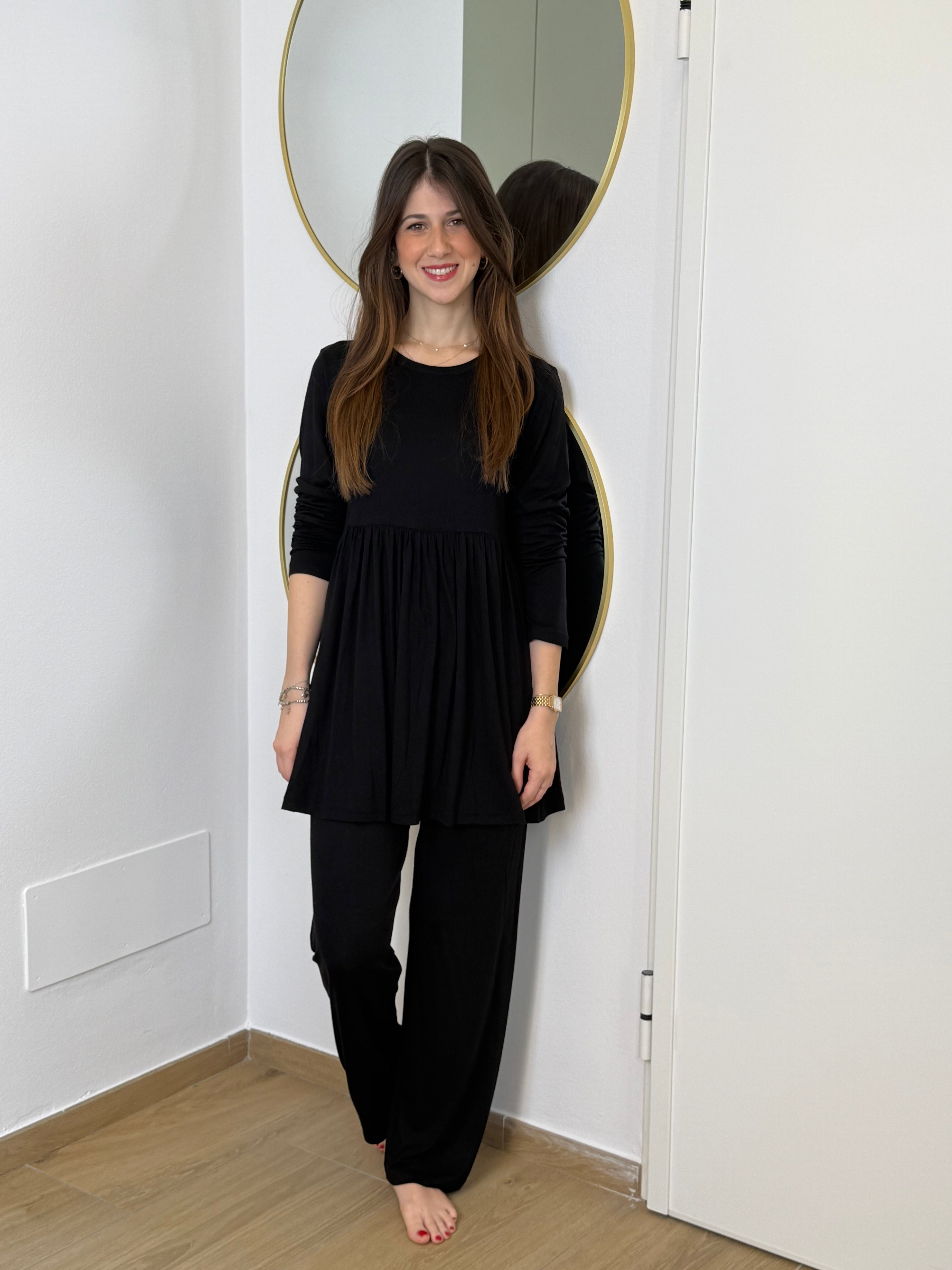 Pigiama Donna Taglio Sartoriale Abbigliamento Moreali Tessile Casa