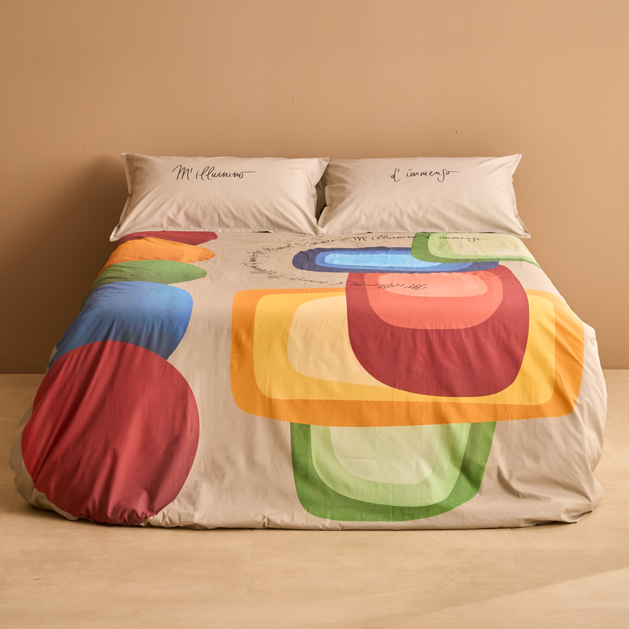 POPUP - Parure Copripiumino Percalle INTRUSI D'AUTORE Vol. II Letto Moreali Tessile Casa