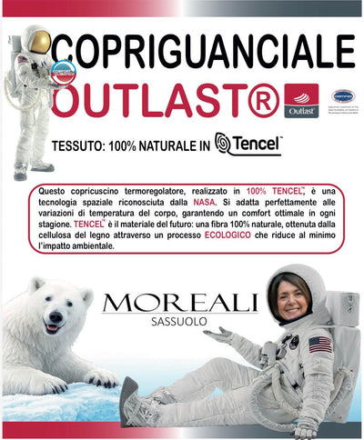 SCONTO COPPIA - Copriguanciale Termoregolatore TENCEL Outlast® 2.0 Materasso Moreali Tessile Casa