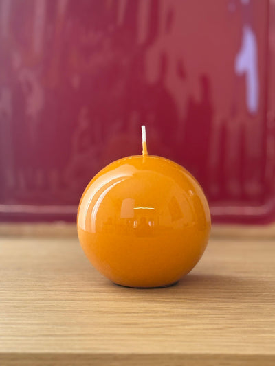 Candela Sfera Handmade in Italy Soggiorno Meloria 100 mm Zafferano