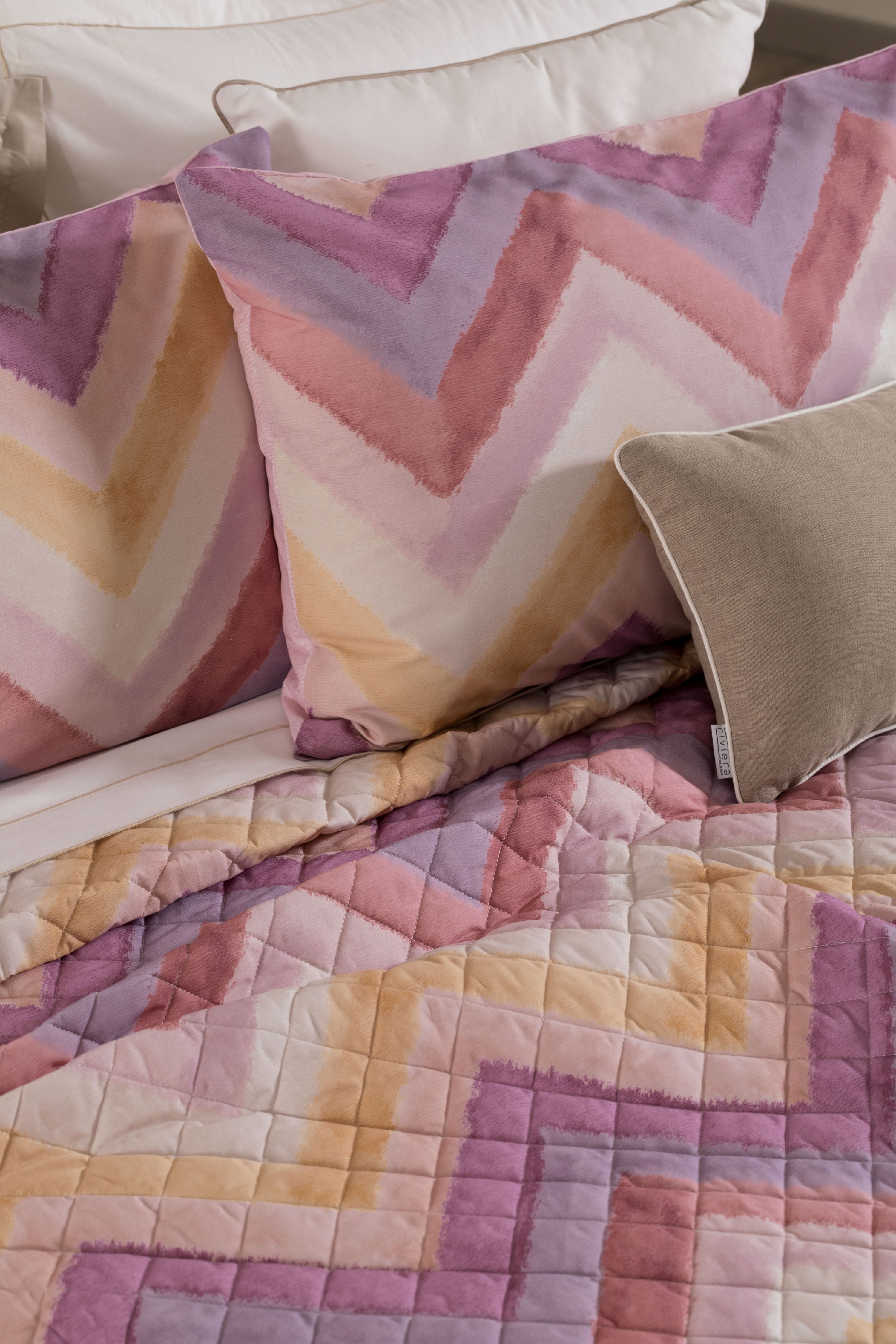 Trapuntino in Cotone Stampato ARBEN Letto Riviera