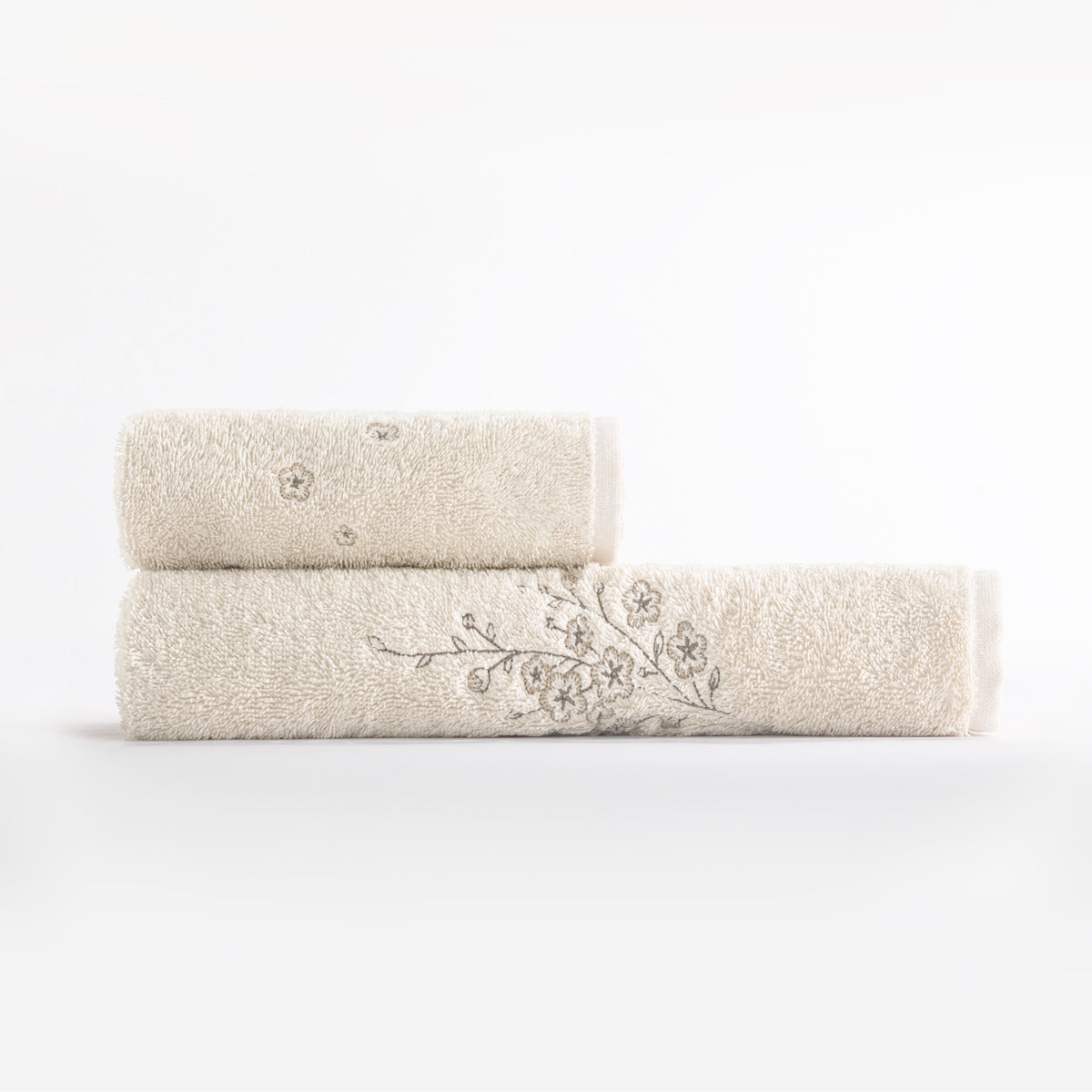 Set Asciugamani Ricamato FIRENZE Bagno Galizzi 60 x 100 / 40 x 60 Beige