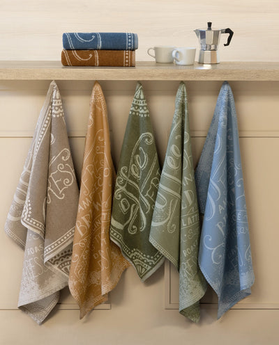 Set Canovacci Tela+Spugna COFFEE Cucina Moreali Tessile Casa