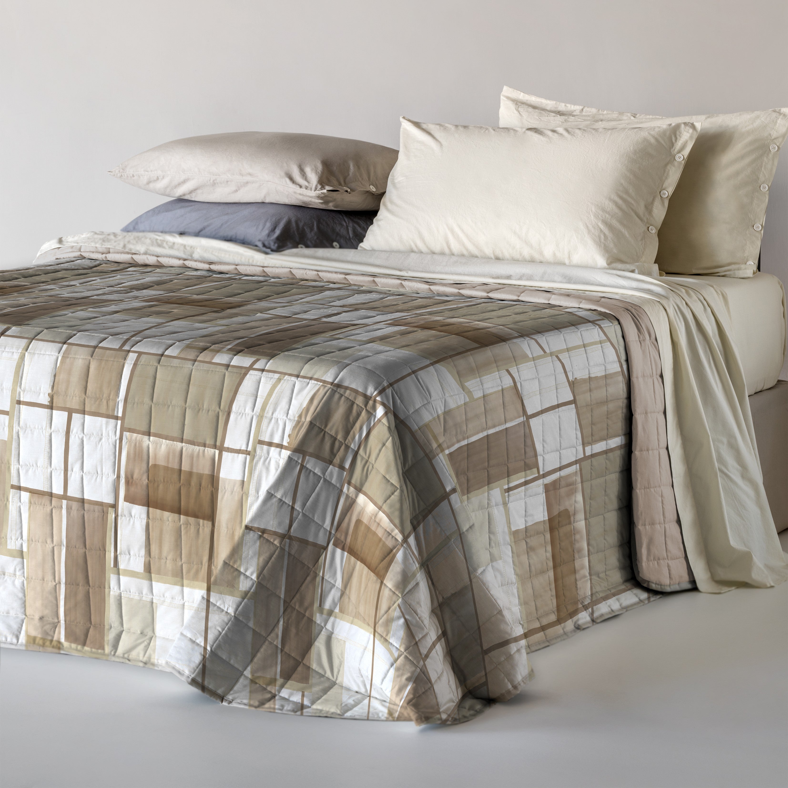 Trapuntino in Microfibra Stampato JURI Letto Riviera Matrimoniale 260 x 260 Sesamo