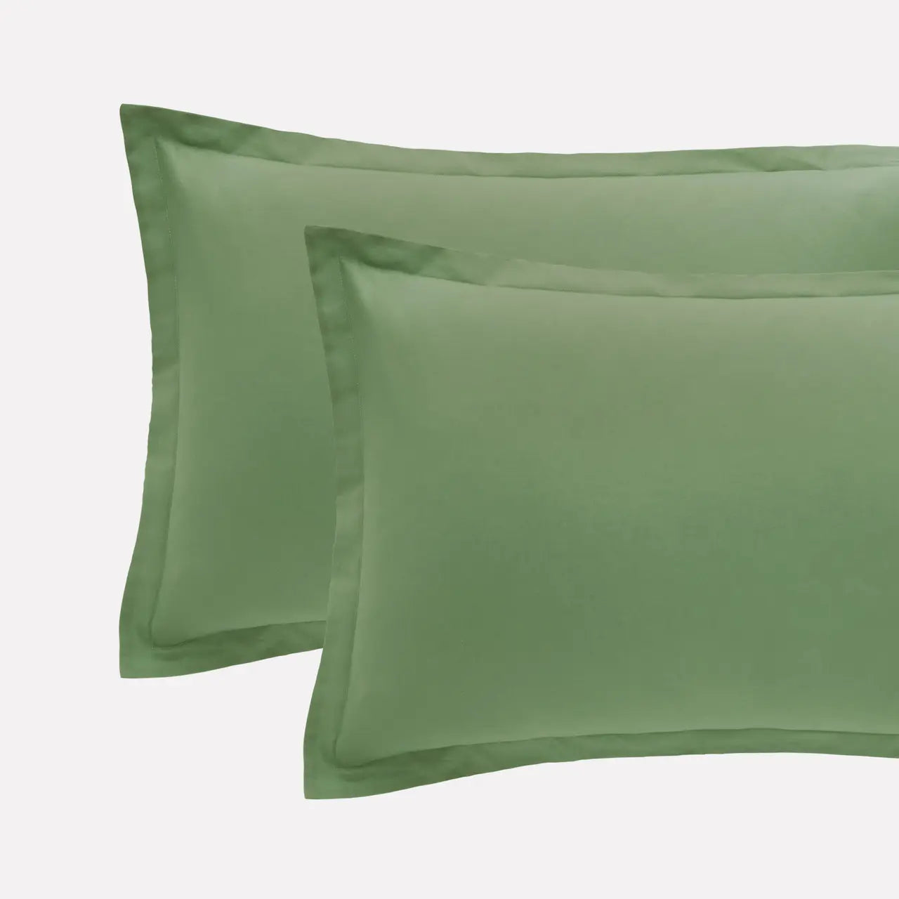 Coppia Federe Cotone MADAPOLAM Letto Riviera 50 x 80 Verde Muschio