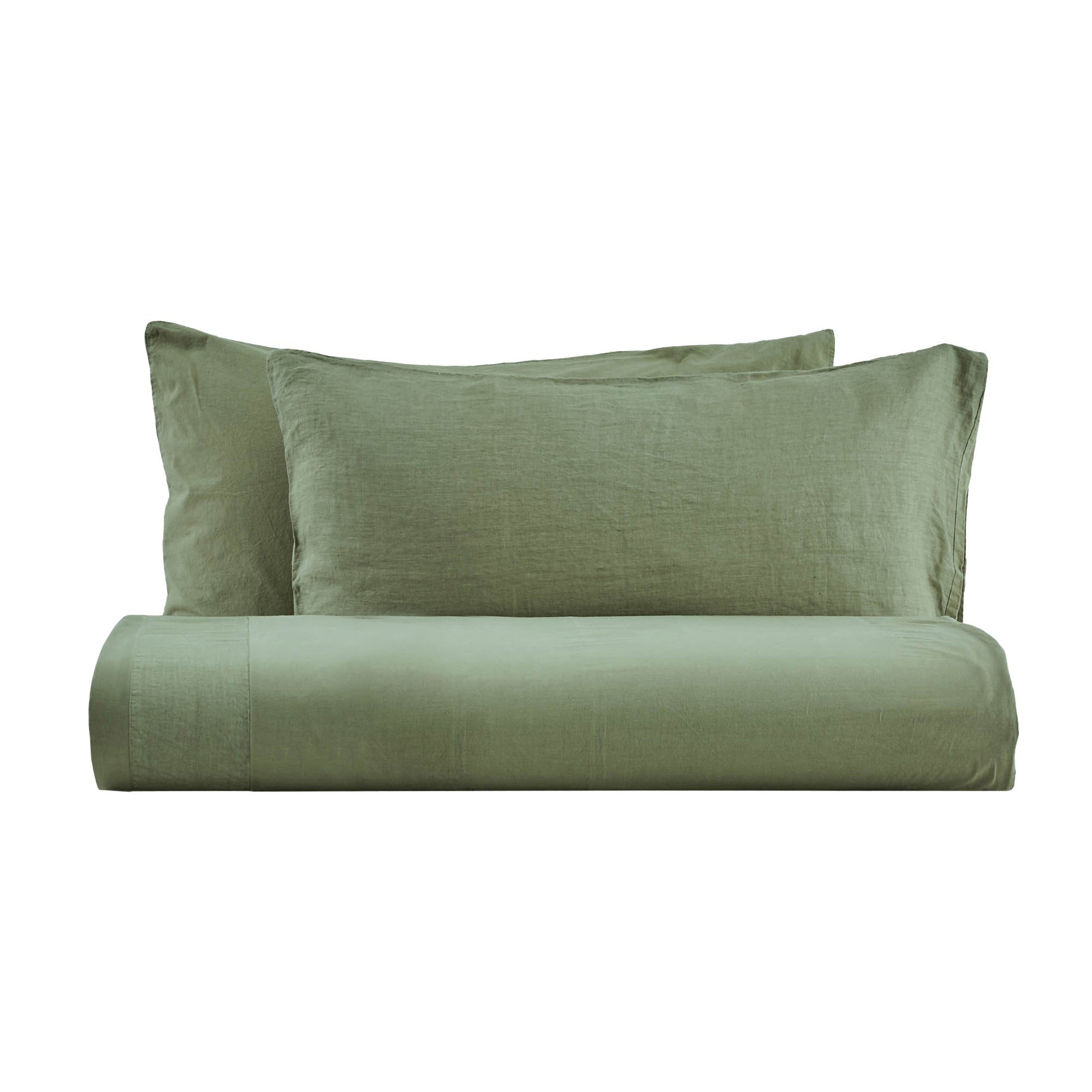 Parure Lenzuola No-Stiro NIRANO LAB Letto Moreali Tessile Casa Matrimoniale Verde