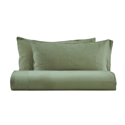 Parure Lenzuola No-Stiro NIRANO LAB Letto Moreali Tessile Casa Matrimoniale Verde