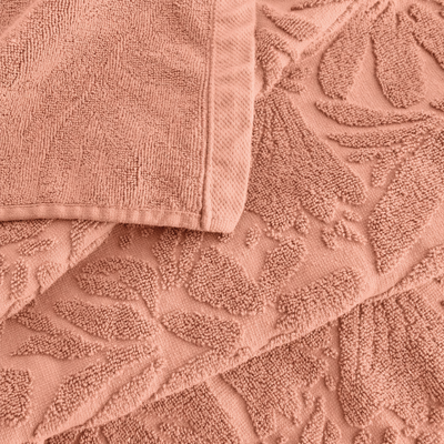 Set Asciugamani Jacquard Tinto Capo FLOWERS Bagno Moreali Tessile Casa