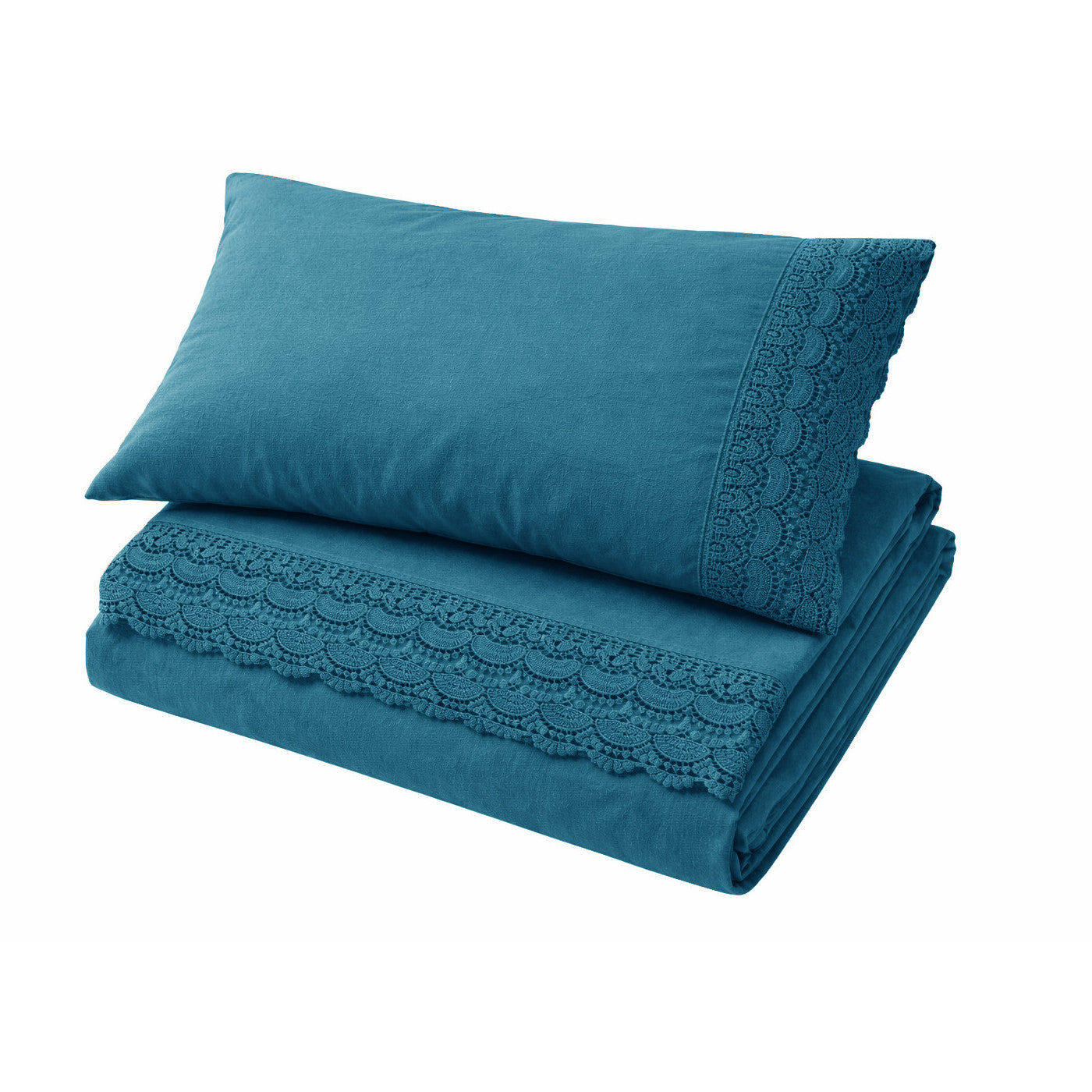 Completo Lenzuola No-Stiro Pizzo Alto REGINA