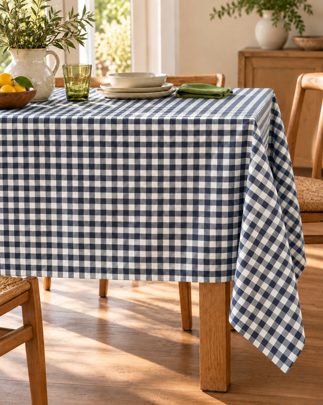 Tovaglia Quadri Tinto Filo DELLA NONNA Cucina Moreali Tessile Casa 140 x 180 Blu v.23