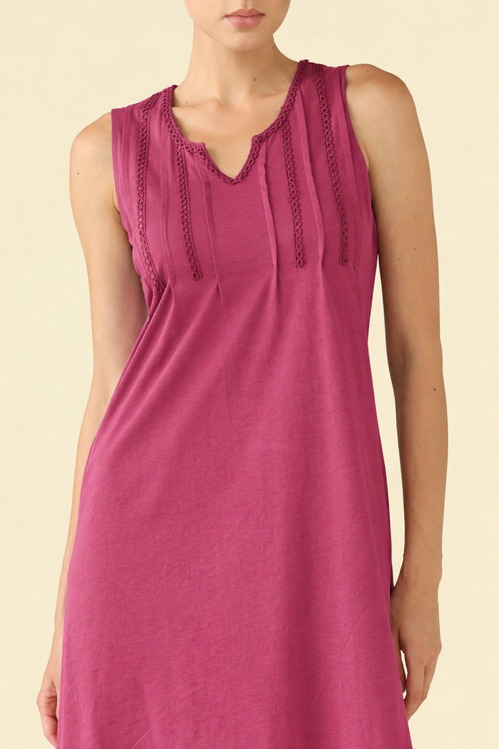 Abitino Donna Corto Cotone Floret Abbigliamento Moreali Tessile Casa XS Fucsia