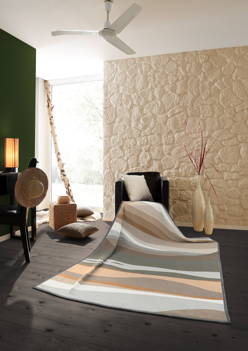 Plaid Caldo Cotone Milton Soggiorno Borbo 150 x 200 Multicolor