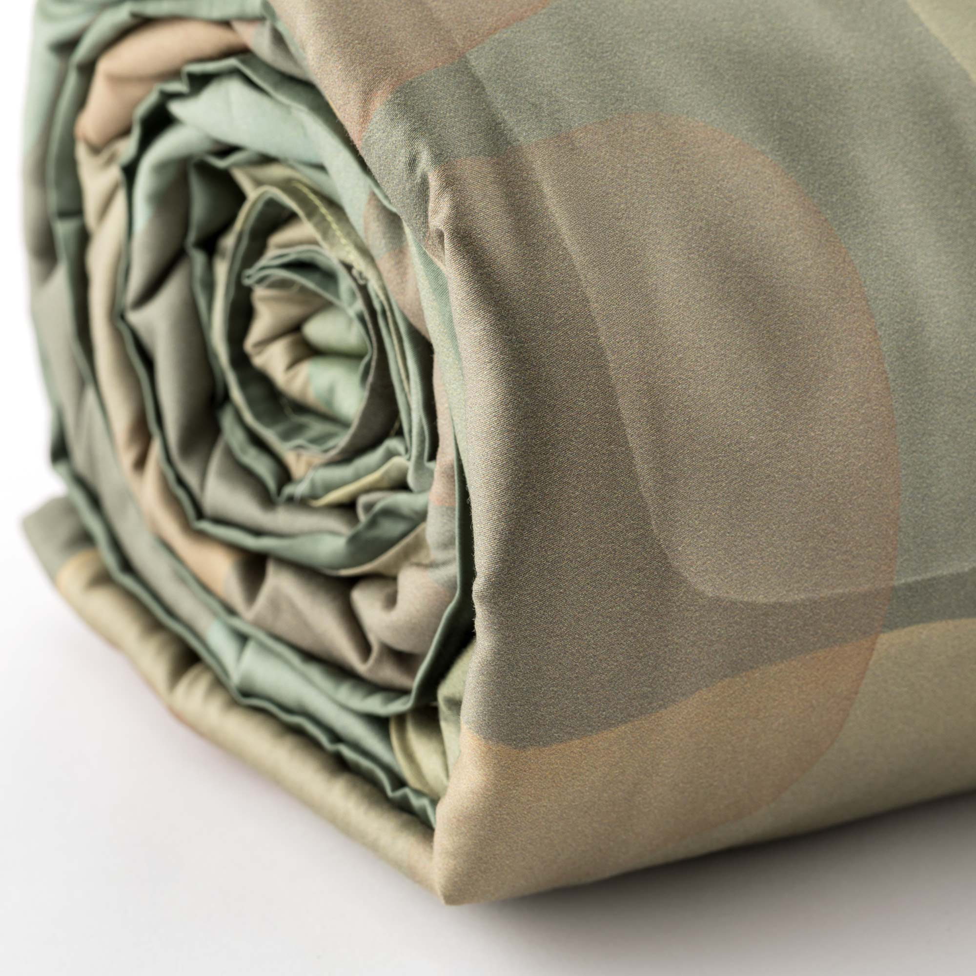 Completo Lenzuola Copriletto Raso 300TC Stampa Digitale Aqua Letto Reevèr