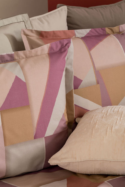 Completo Lenzuola Copriletto Percalle Stampa Digitale Brody Letto Riviera Matrimoniale Rosa Loto