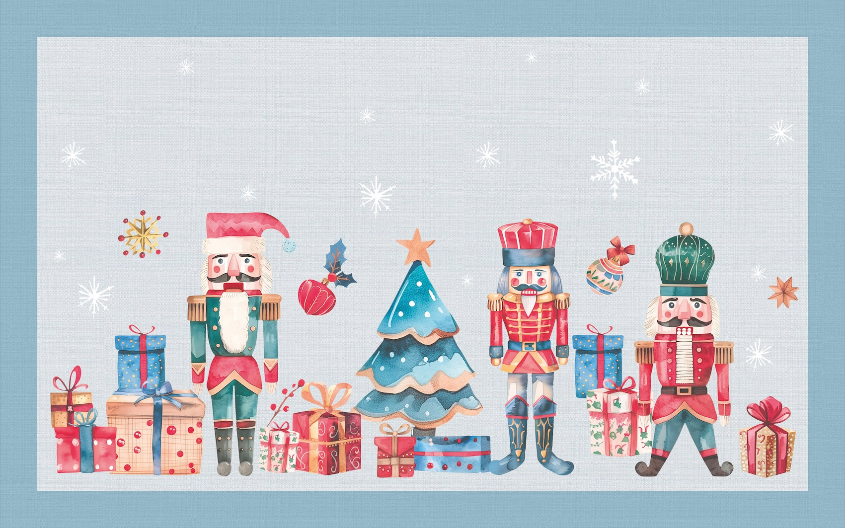 Coppia di Federe Madapolam Natalizie