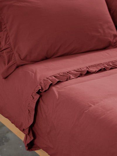 Parure Copripiumino No-Stiro FRAPPA Letto Moreali Tessile Casa Matrimoniale Melograno