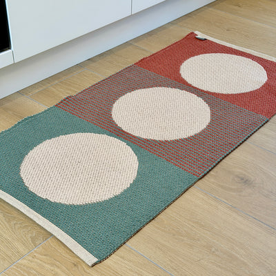 Tappeto Artigianale Jacquard Lino/Cotone POP ART Soggiorno Moreali Tessile Casa